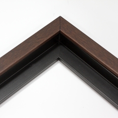 This dark brown floater frame features a slim 3/4 " simple profile and 3/4 " depth. The rich natural, wood grain finish compliments all artworks with a modern touch.